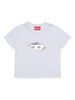 T-shirt Bianca con Paillettes