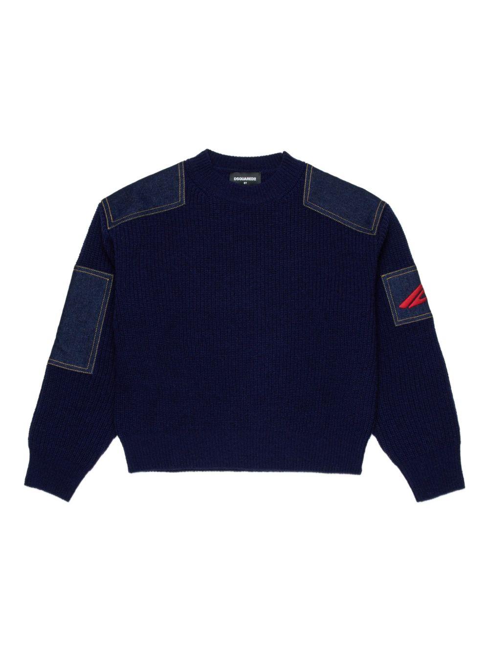 Maglione in Lana con Logo Laterale DQ3132D0AAZ DQ883 DSQUARED KIDS