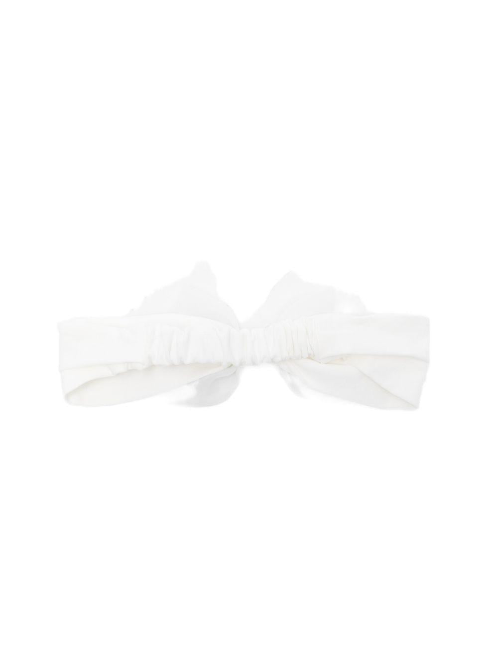 Cerchietto in cotone avorio con fiocco 73G0047112 0001 MONNALISA KIDS