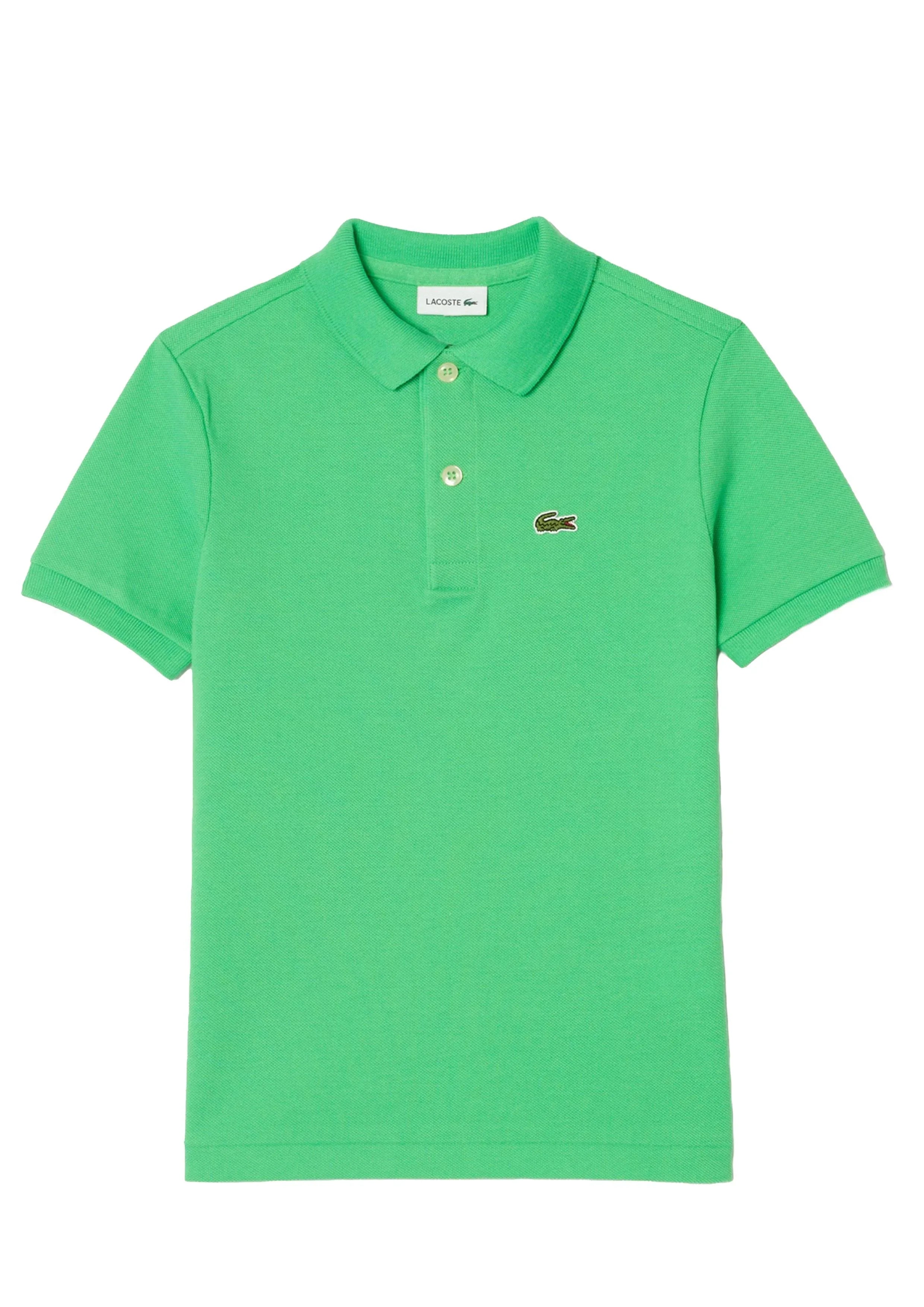 Polo verde fluo mini logo ricamo - Preludio Moda