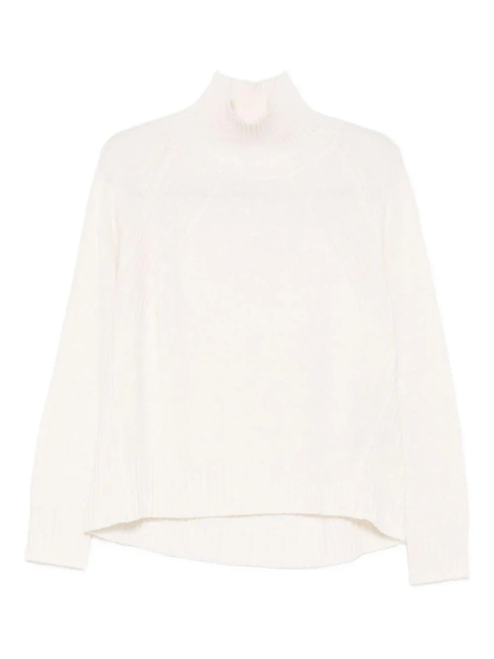 Maglione bianco a collo alto in maglia fine - Preludio Moda