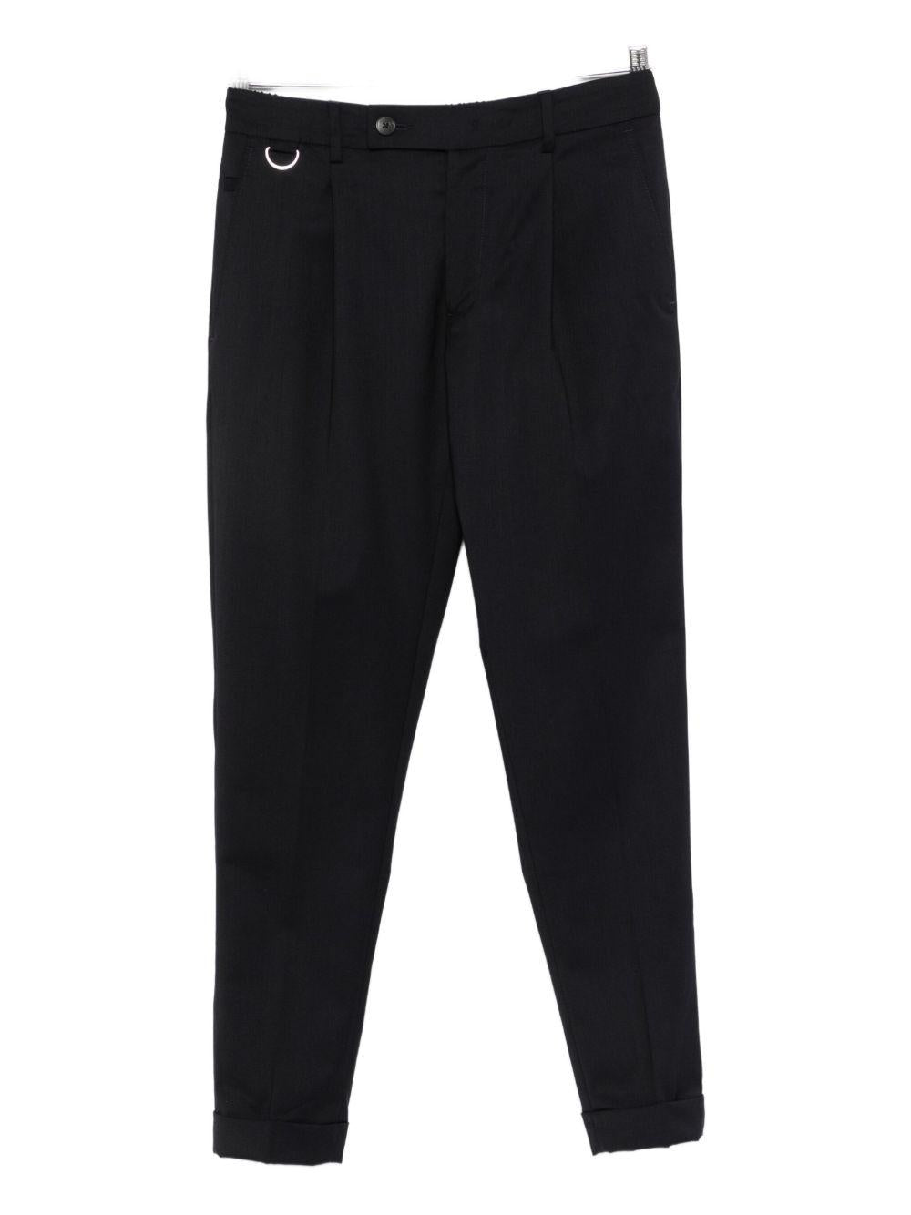 Pantaloni blu D-ring con pieghe L1PFW25266920 E044 LOW BRAND