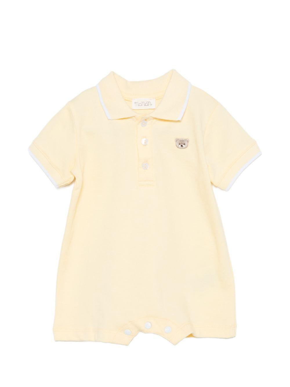 Pagliaccetto in cotone con orsetto E26171 GIALLO NANAN KIDS