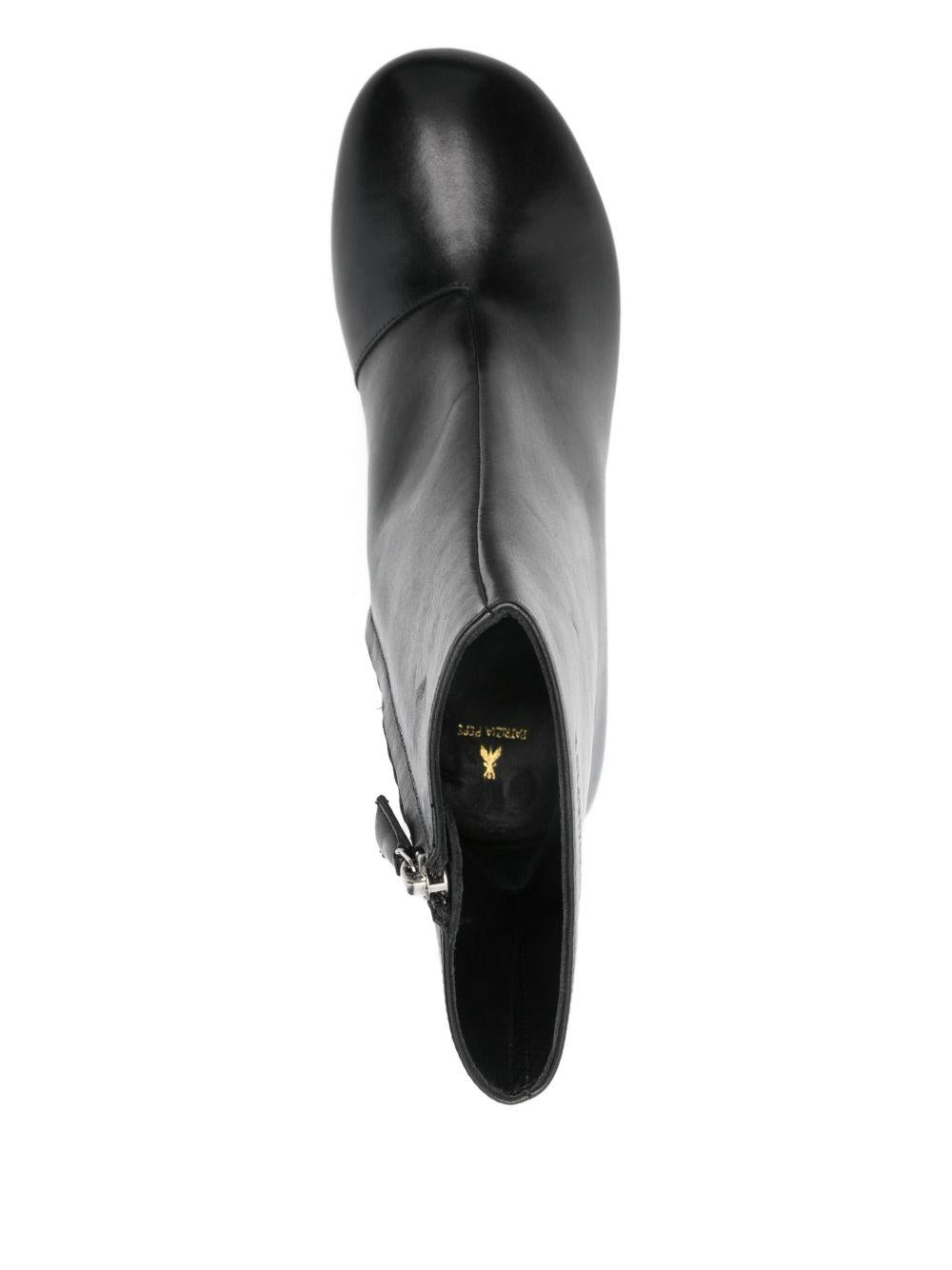 Stivali neri in pelle con tacco 80mm 2Y0036L048 K103 PATRIZIA PEPE