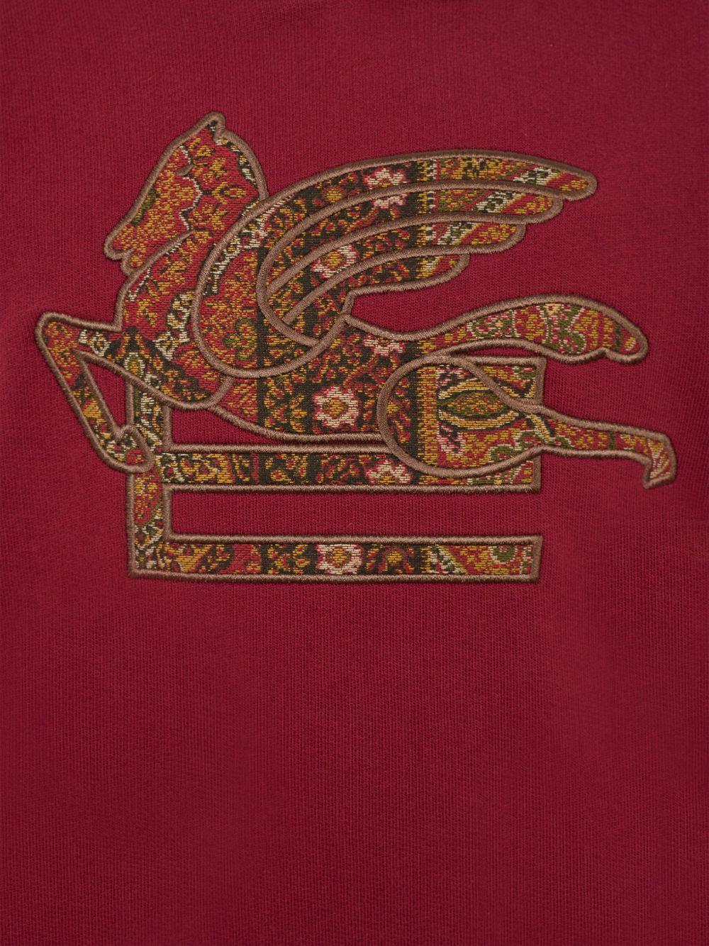 Felpa bordeaux ricamo Pegaso - Preludio Moda