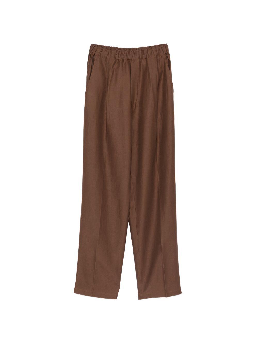 Pantaloni in viscosa e lino con pieghe S6LAMAPA234 920 LANEUS