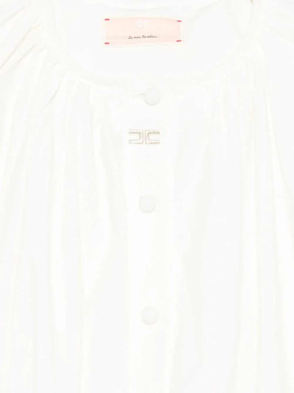 Blusa panna con logo ricamato - Preludio Moda