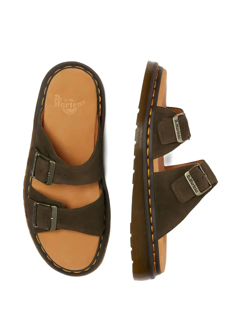 Sandalo joseph doppia fascia verde oliva - Preludio Moda