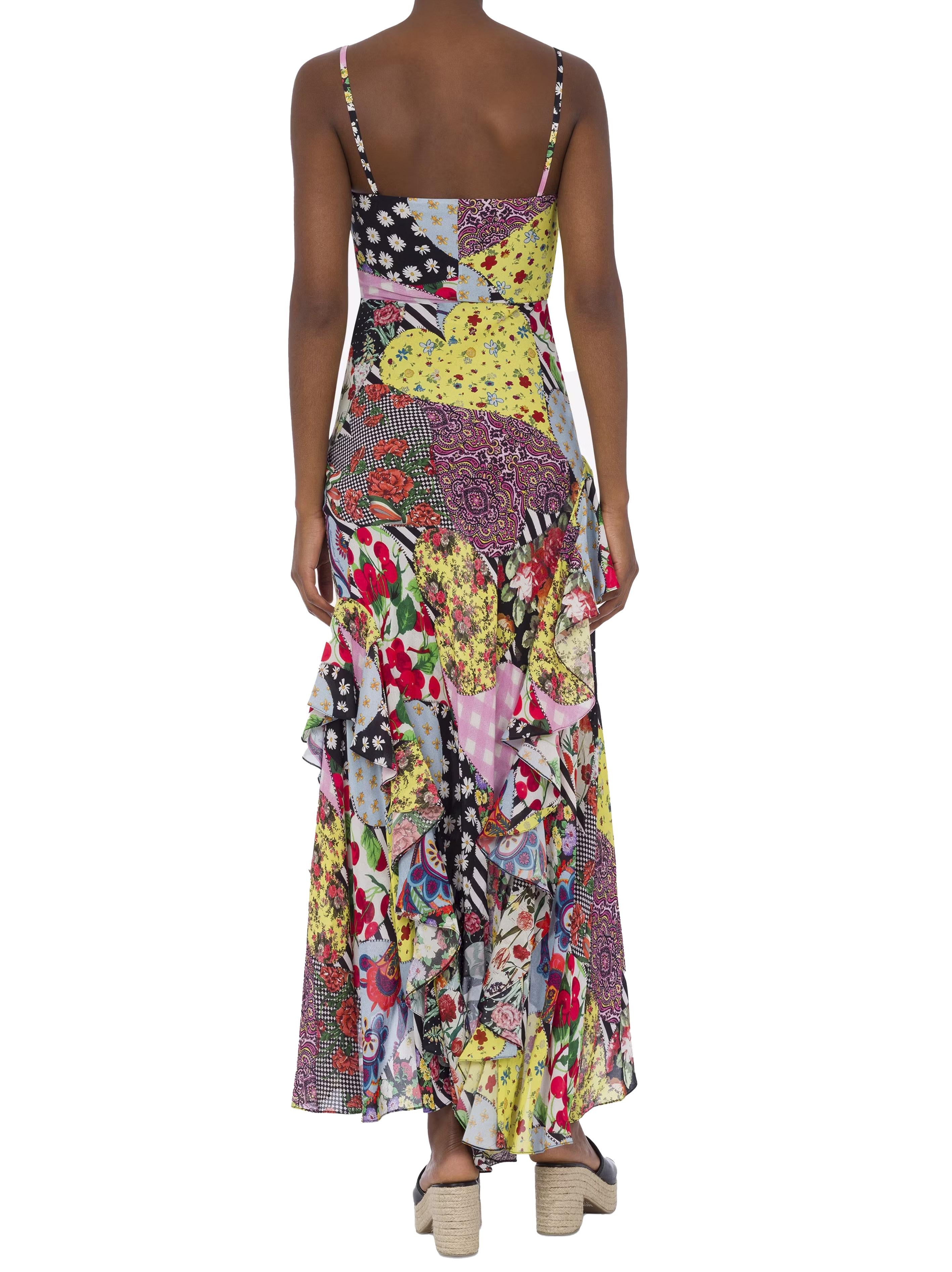 Abito multicolor patchwork print A04243777 1888 MOSCHINO JEANS
