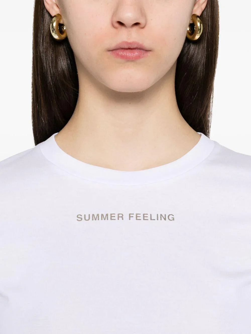 T-shirt bianca summer feeling - Preludio Moda