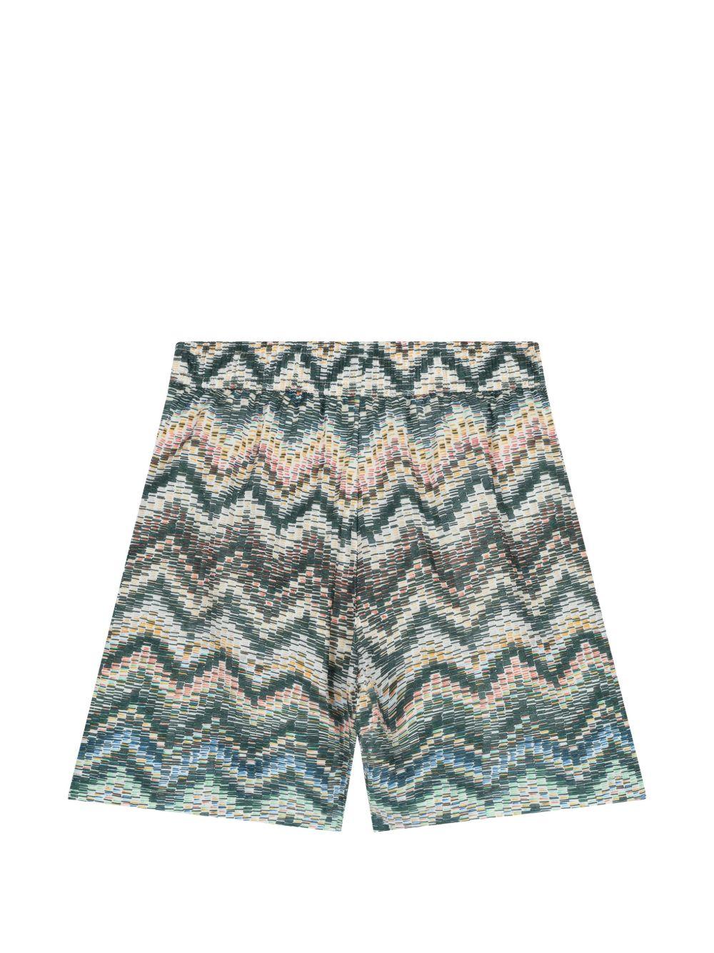 Bermuda con stampa geometrica multicolore MYCP29Z3726 998 MISSONI KIDS