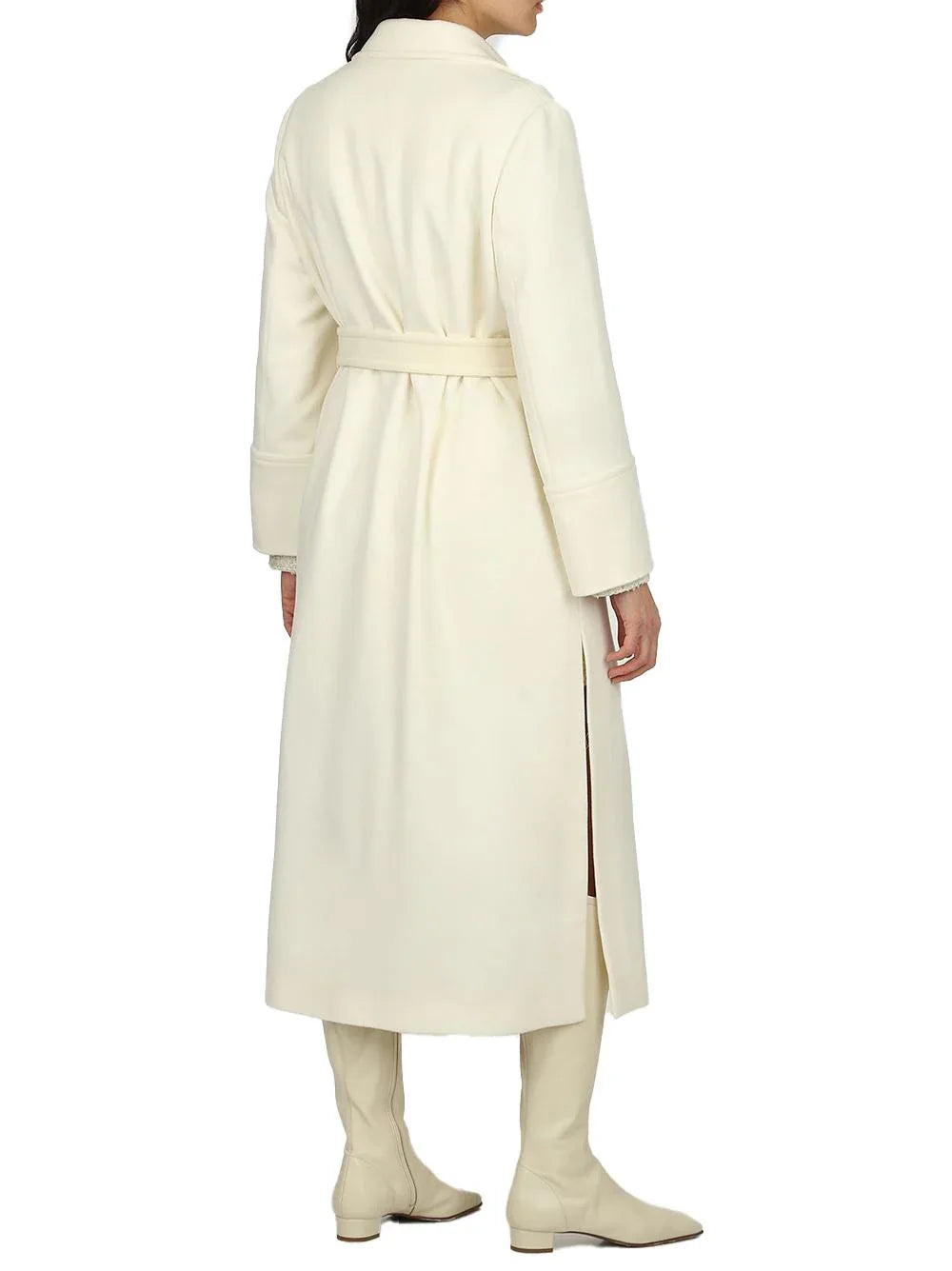 Cappotto Donna panna con cintura - Preludio Moda