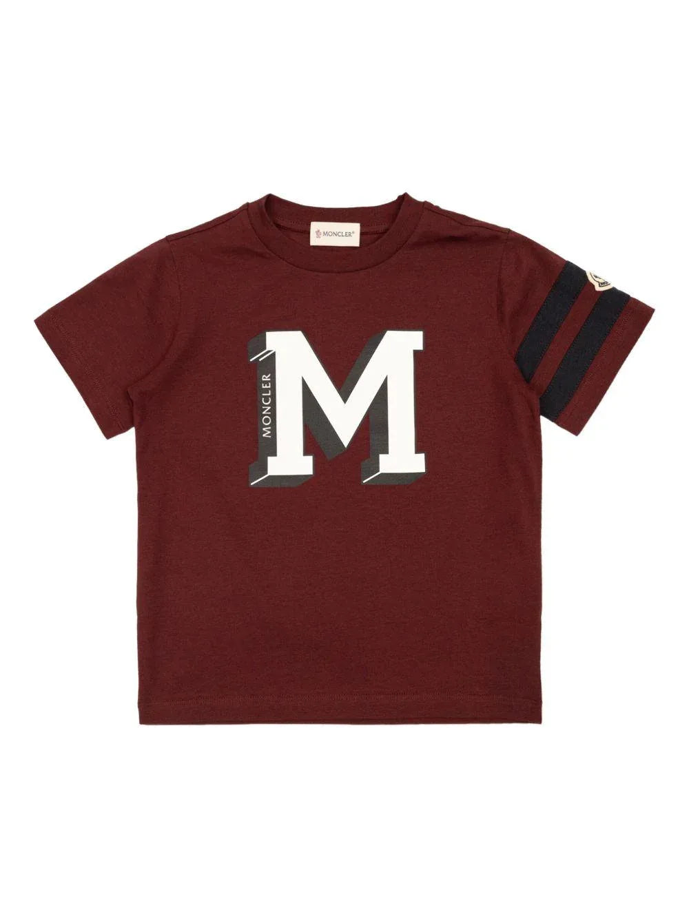 T-shirt Bordeaux con Monogramma Varsity - Preludio Moda