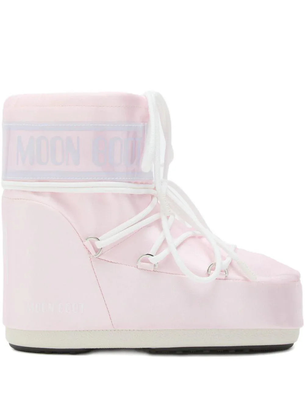 Moon Boot Kids Stivali Icon Low Rose Pearly con allacci - Preludio Moda