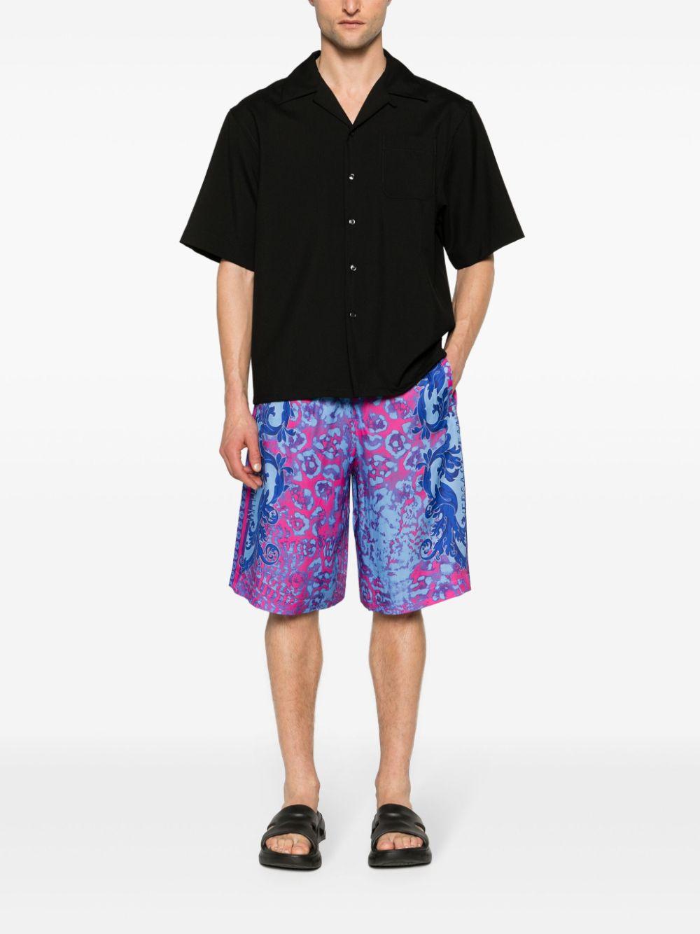 Bermuda stampa barocca celeste/blu/fucsia 76GAD17ANS429 261 VERSACE JEANS