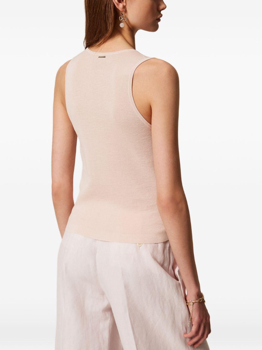 Top senza maniche con paillettes 261TP3301 00570 TWINSET