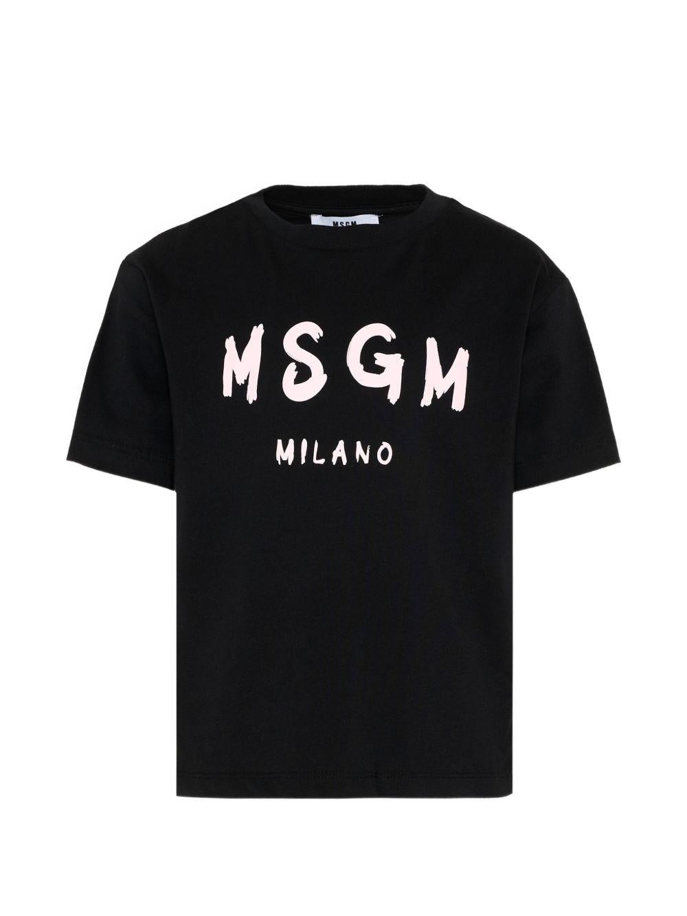 T-shirt in cotone a maniche corte S6MSJUTH001 110 MSGM KIDS