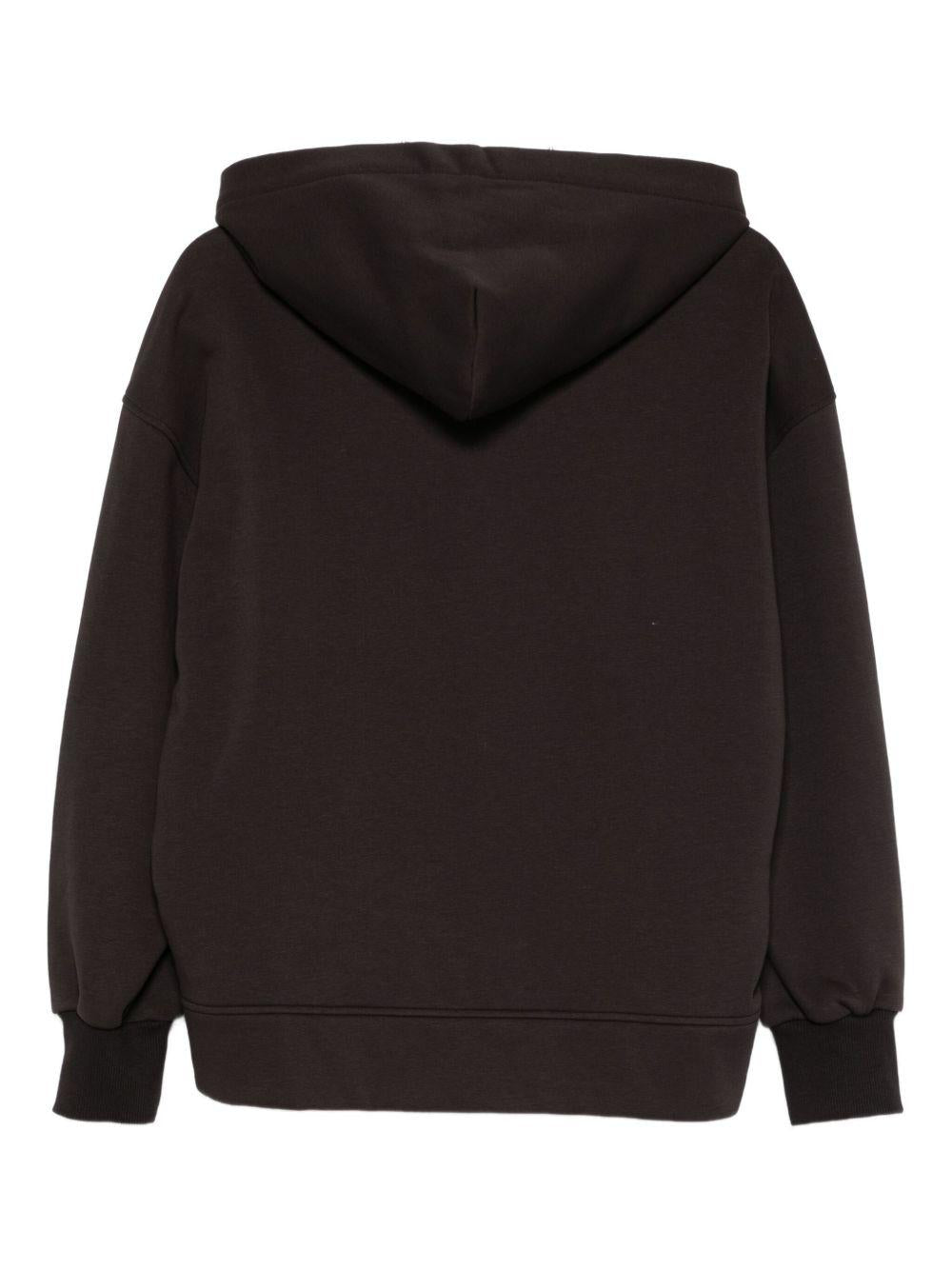 Felpa nera con cappuccio F502KF0234XXXDDC 999 DONDUP