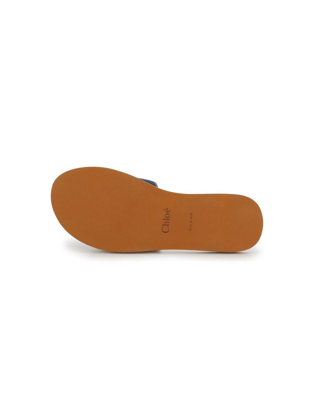 Sandalo fascia logata blu