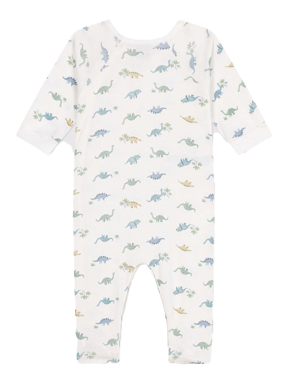 Tutina bianca con fantasia dinosauro A0CN7 01 PETIT BATEAU KIDS