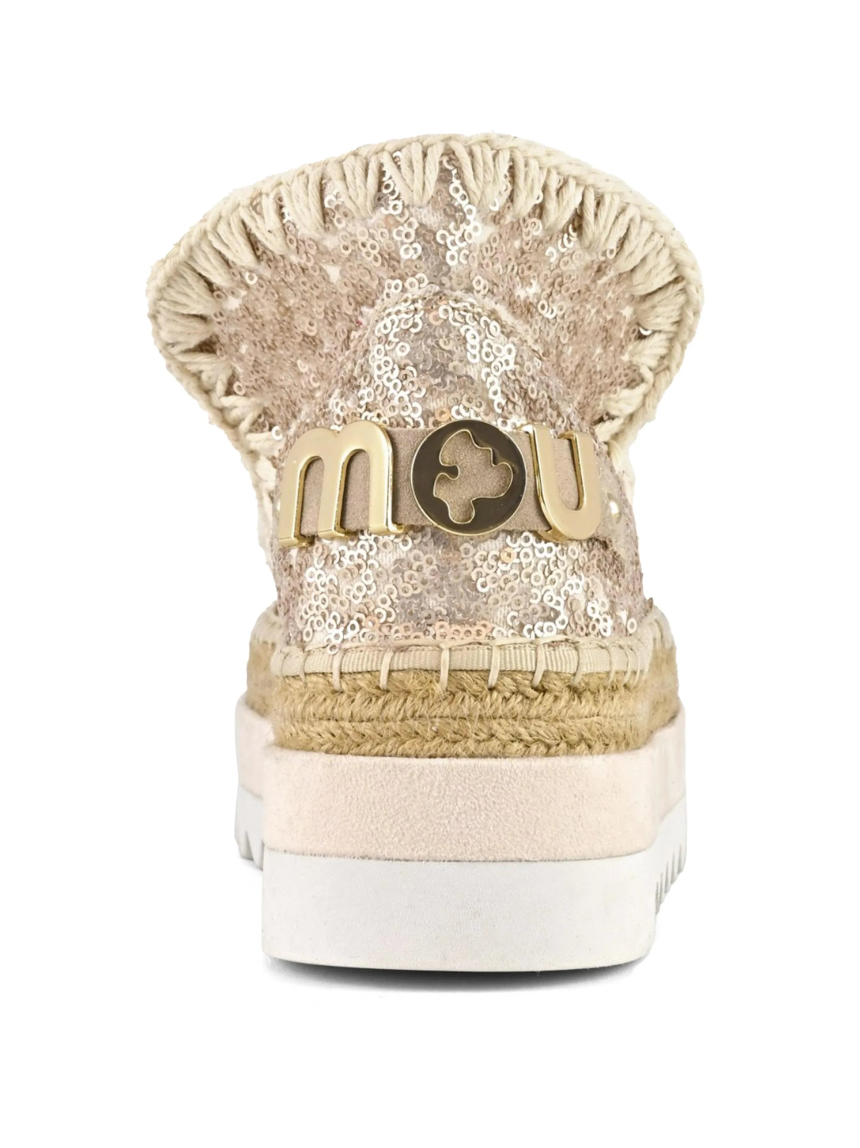 Eskimo jute eva outsole sequins microsequins natural - Preludio Moda
