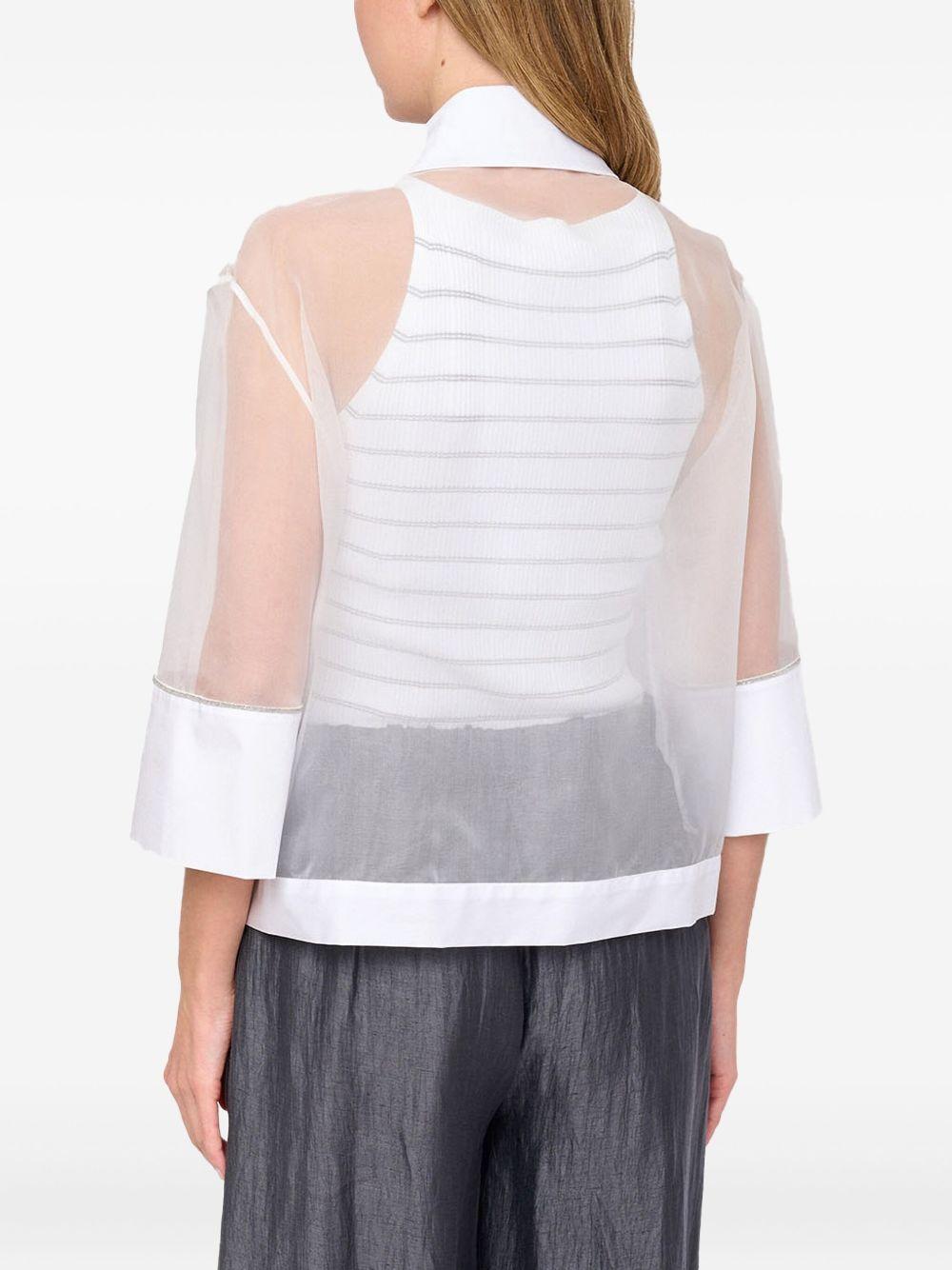Camicia bianca in organza