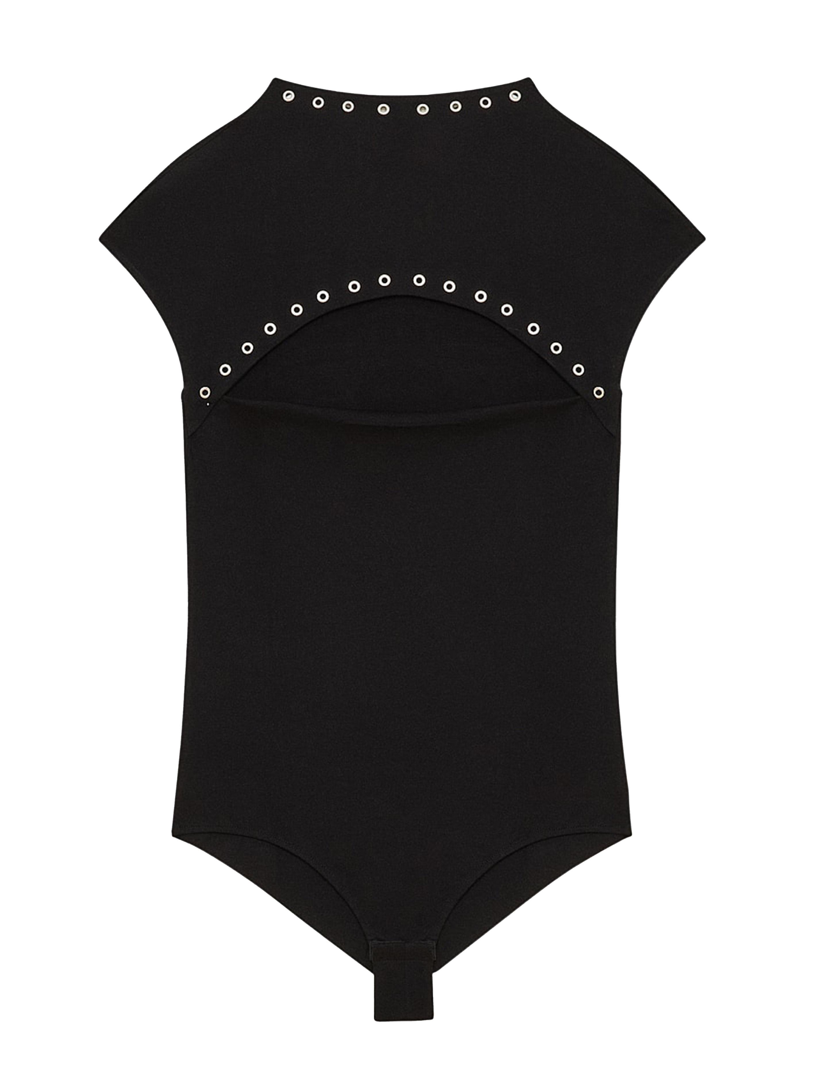 Body nero con occhielli in metallo 8M1643J202 K103 PATRIZIA PEPE