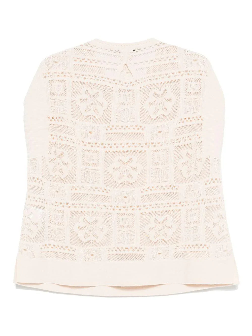 Maglia ricamata patchwork all-over marmo - Preludio Moda