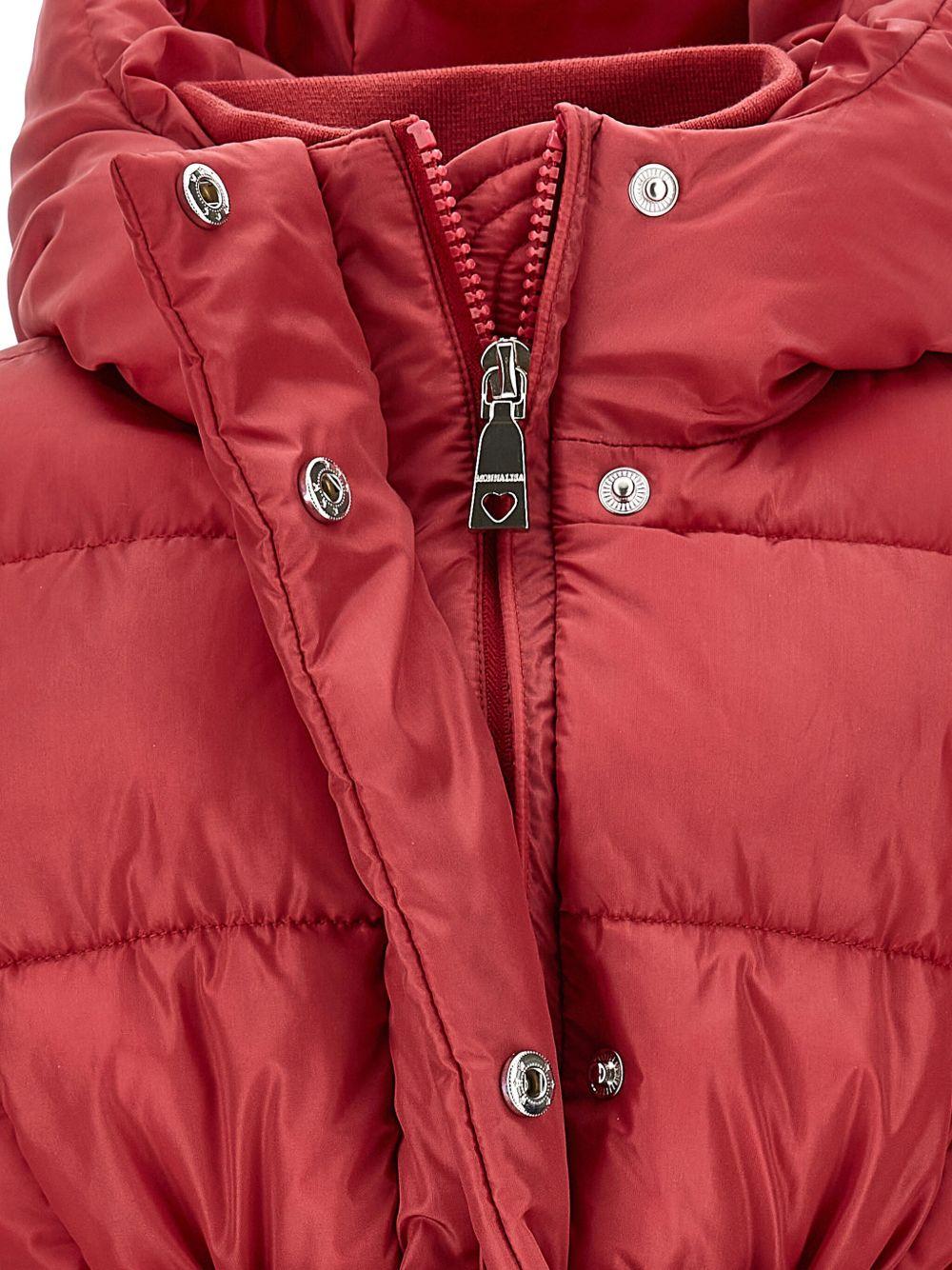 Piumino Rosso Scuro con Cappuccio 17F1016020 0043 MONNALISA KIDS