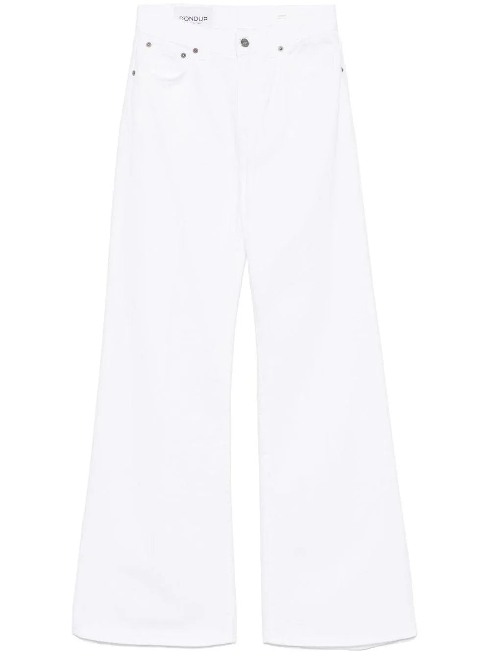 Pantalone amber bianco con ricami floreali - Preludio Moda