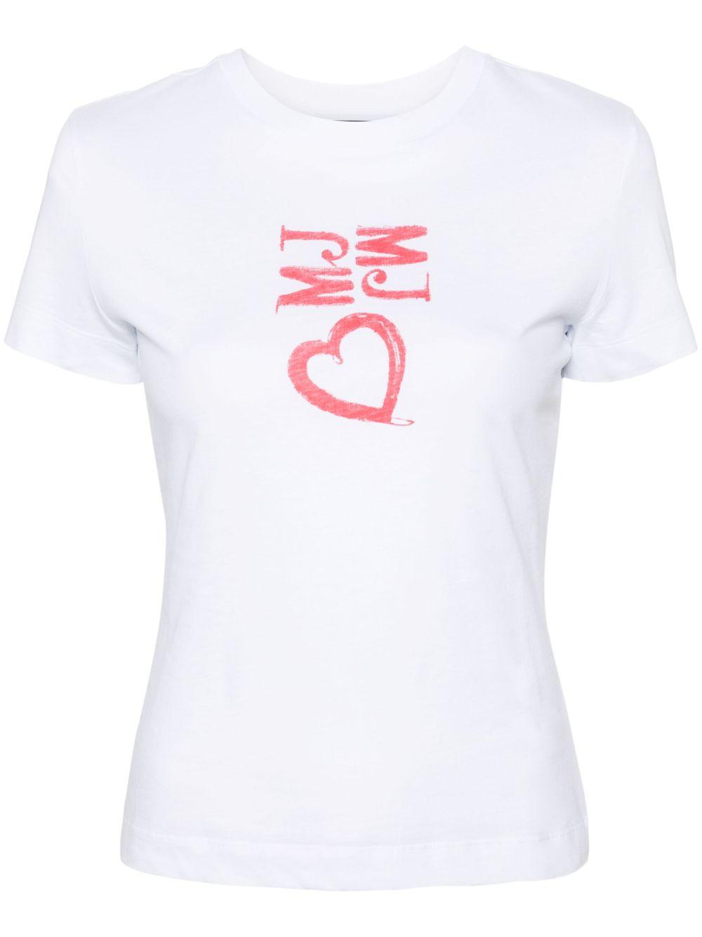 T-shirt bianca stampa MJ