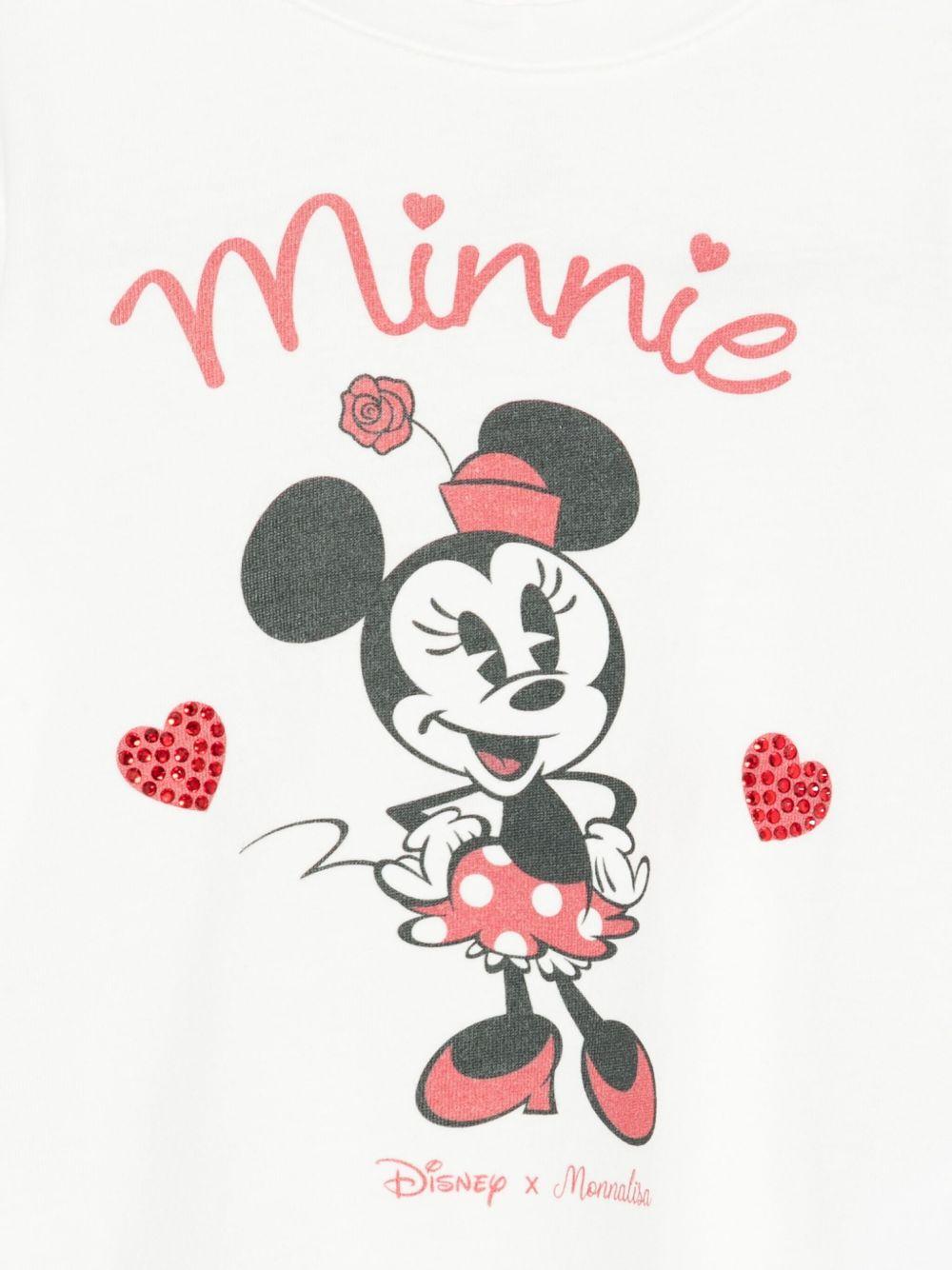 T-shirt panna con stampa Minnie 39F6106005 0001 MONNALISA KIDS