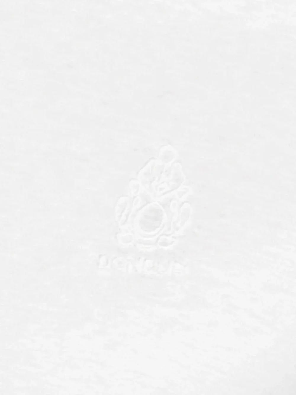 T-shirt bianca mini logo ricamo tono su tono - Preludio Moda