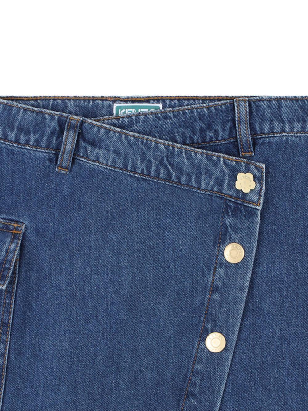 Gonna Asimmetrica con Tasca Cargo e Bottoni - Preludio Moda