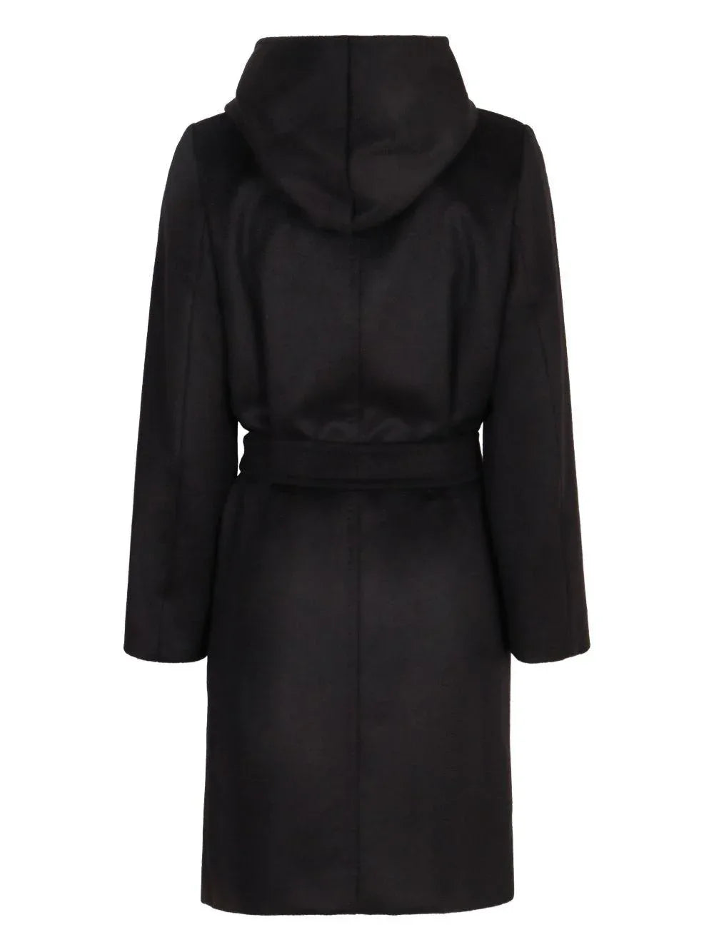 Cappotto Nero con Cintura - Preludio Moda