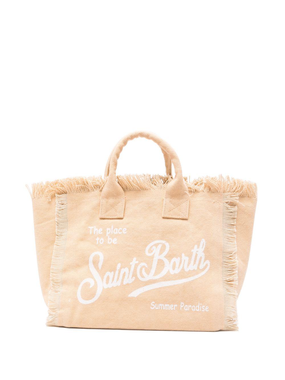 Borsa mare in cotone con frange COL0001 00102L MC2 SAINT BARTH