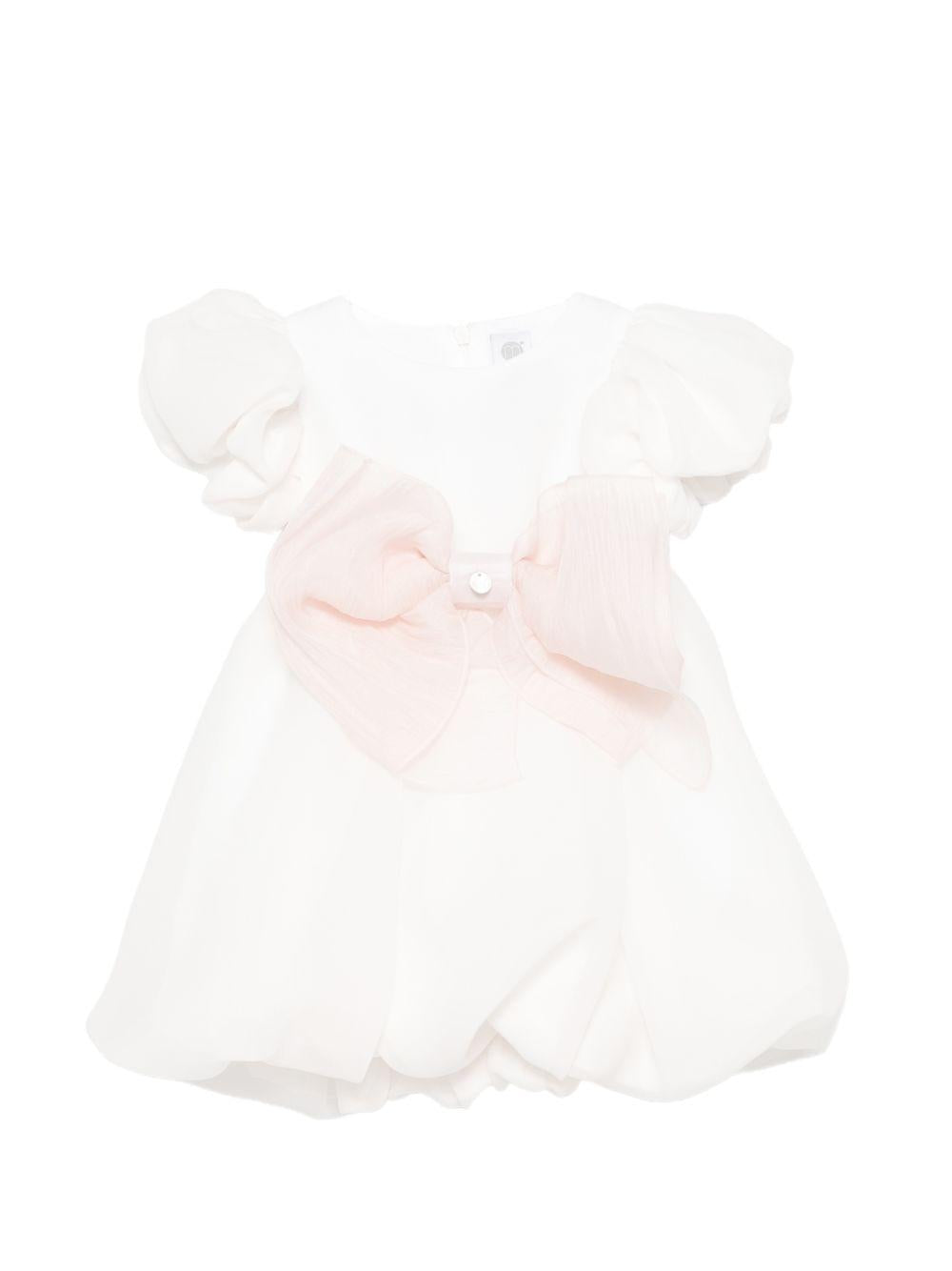 Abito con maniche a sbuffo e fiocco EV314MC C033 MARLU' KIDS