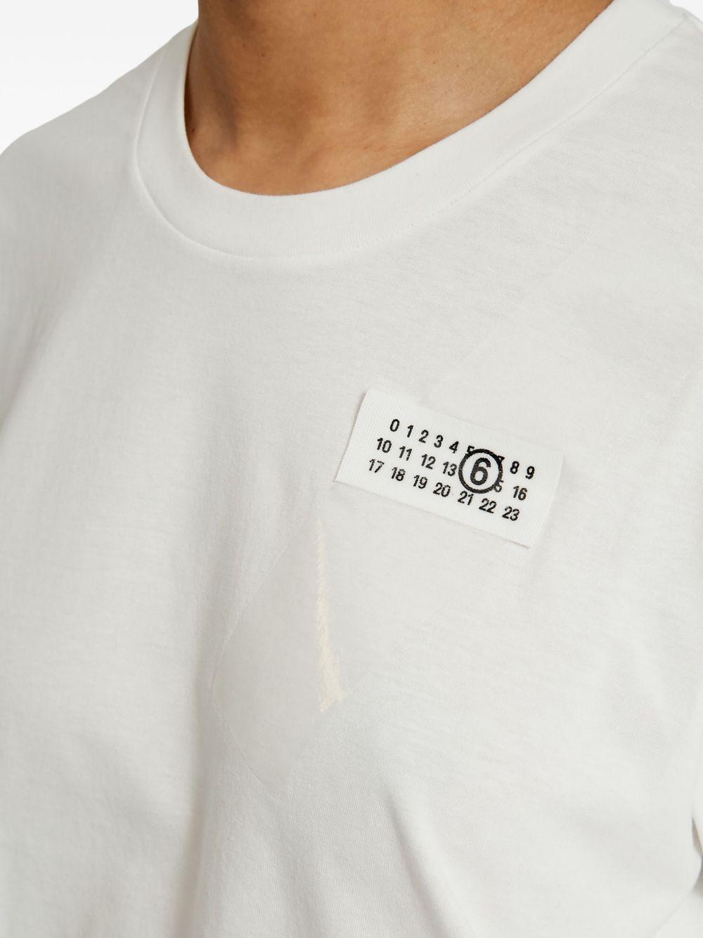 T-shirt bianca mini logo numerico S52GC0336M20048 101 MM6 MAISON MARGIELA