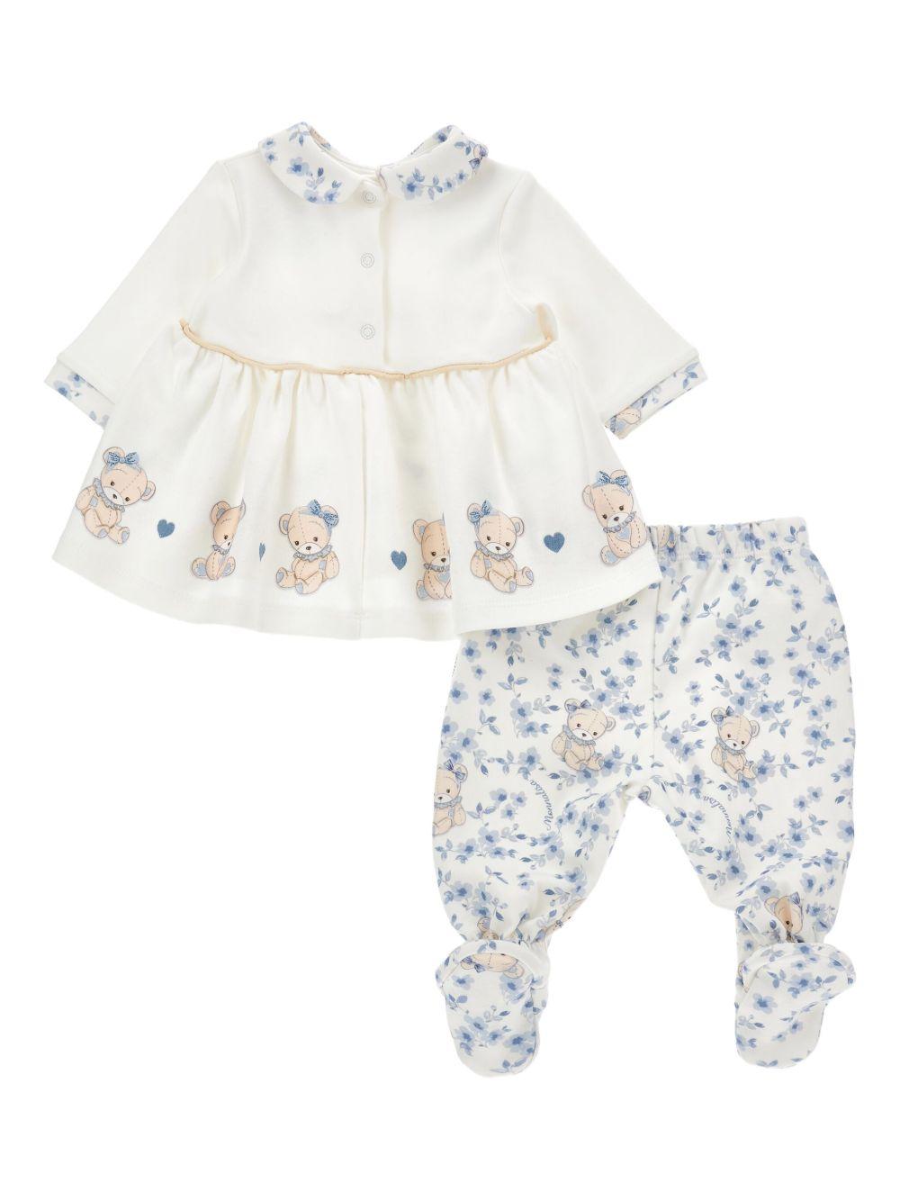 Set pantaloni fantasia in cotone biologico 35F5106000 0151 MONNALISA KIDS