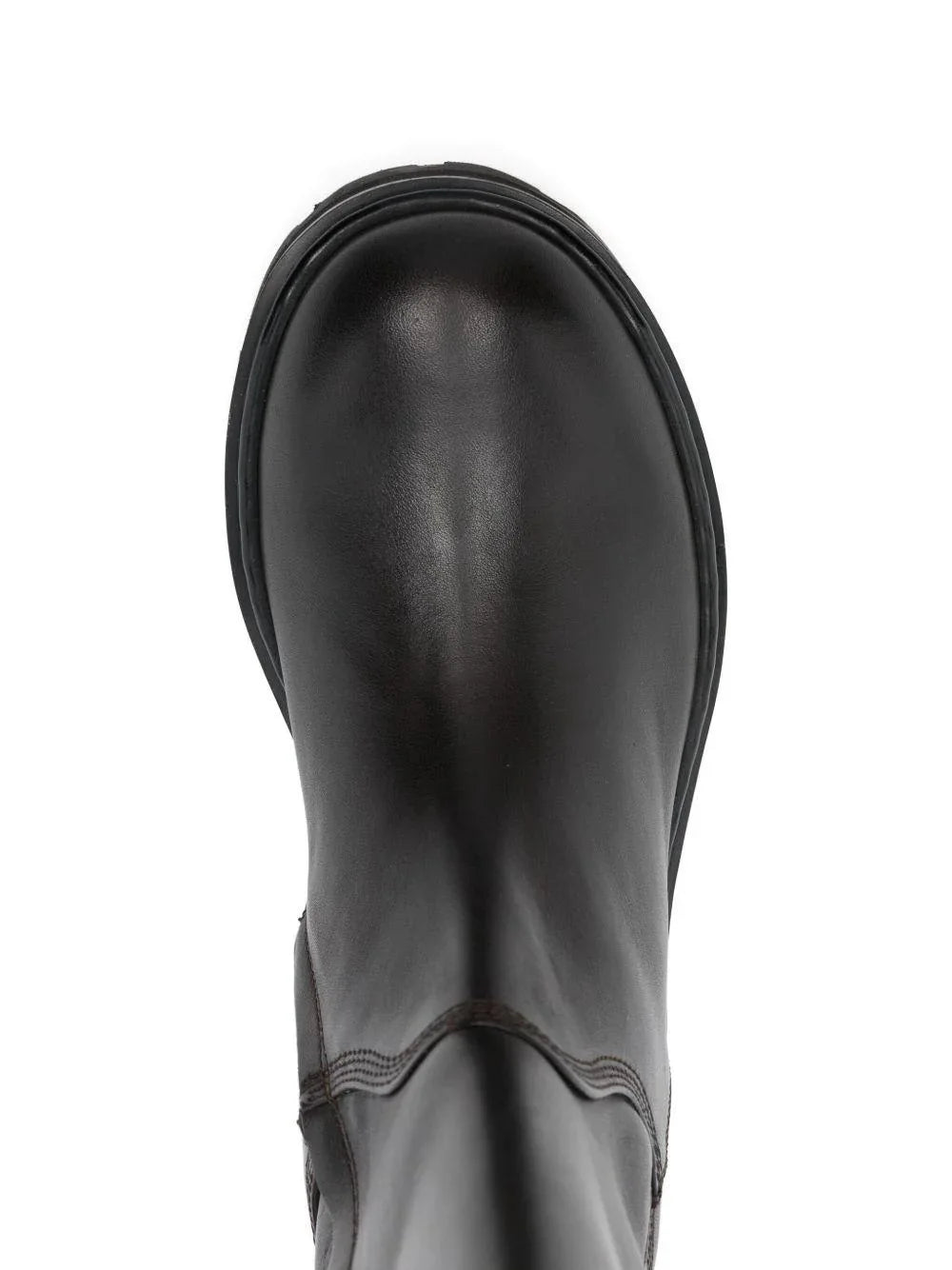 Stivali al ginocchio neri in pelle - Preludio Moda