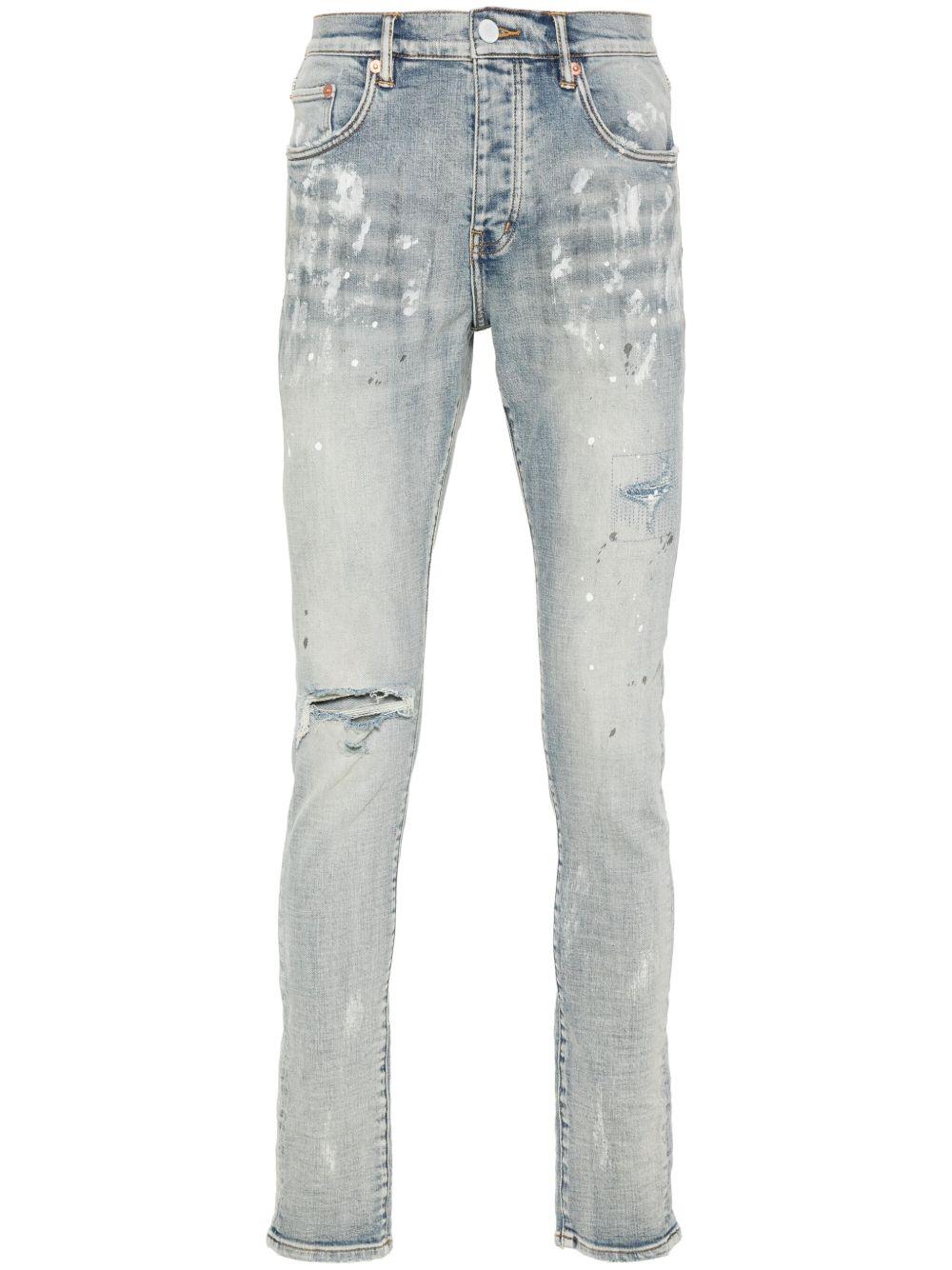 Jeans slim fit con strappi P001LIA LIGHTINDIGO PURPLE BRAND