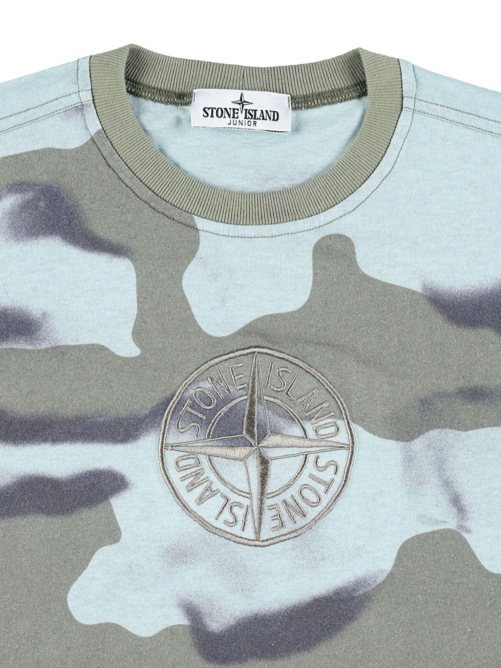 T-shirt celeste fantasia camouflage 2100008S0118 V0041 STONE ISLAND KIDS