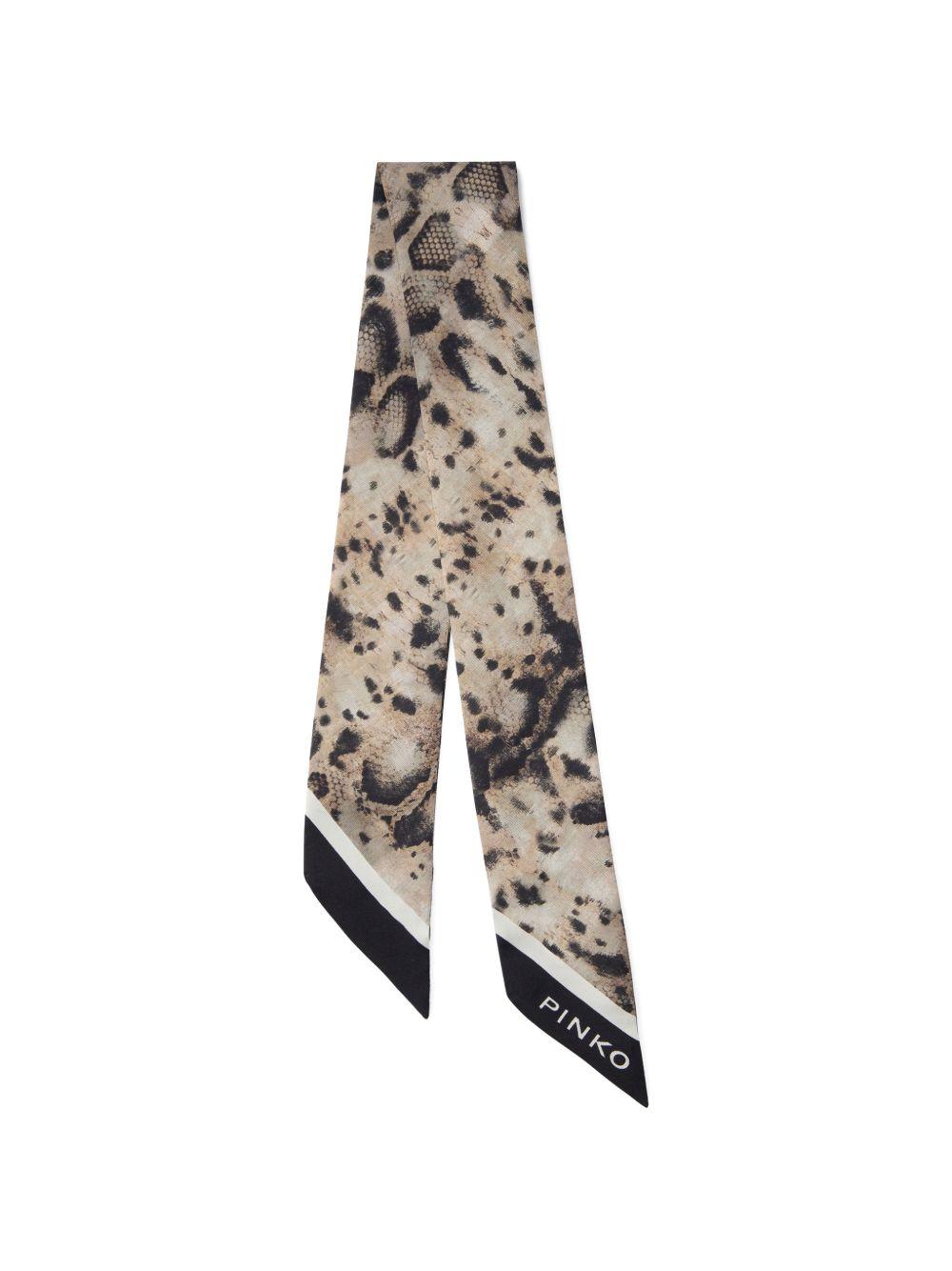 Foulard con stampa animalier 106653A38H CZ5 PINKO