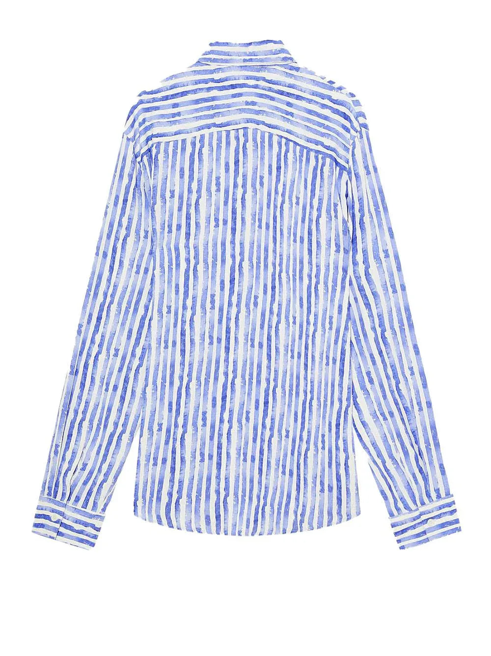 Camicia blu fantasia a righe - Preludio Moda