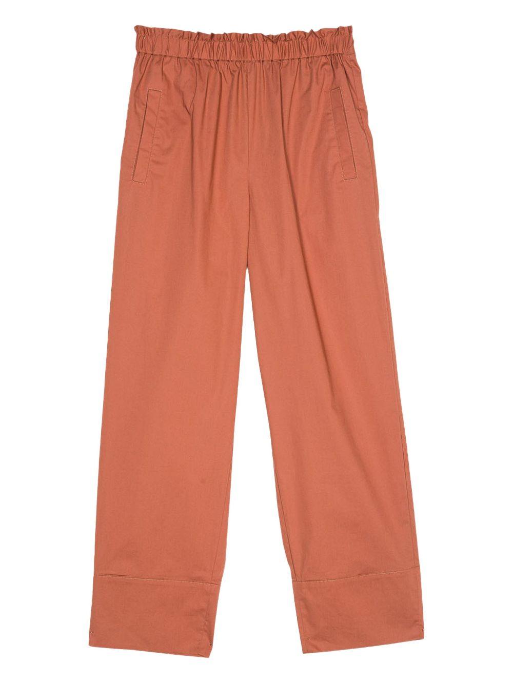 Pantalone marrone vita elasticizzata