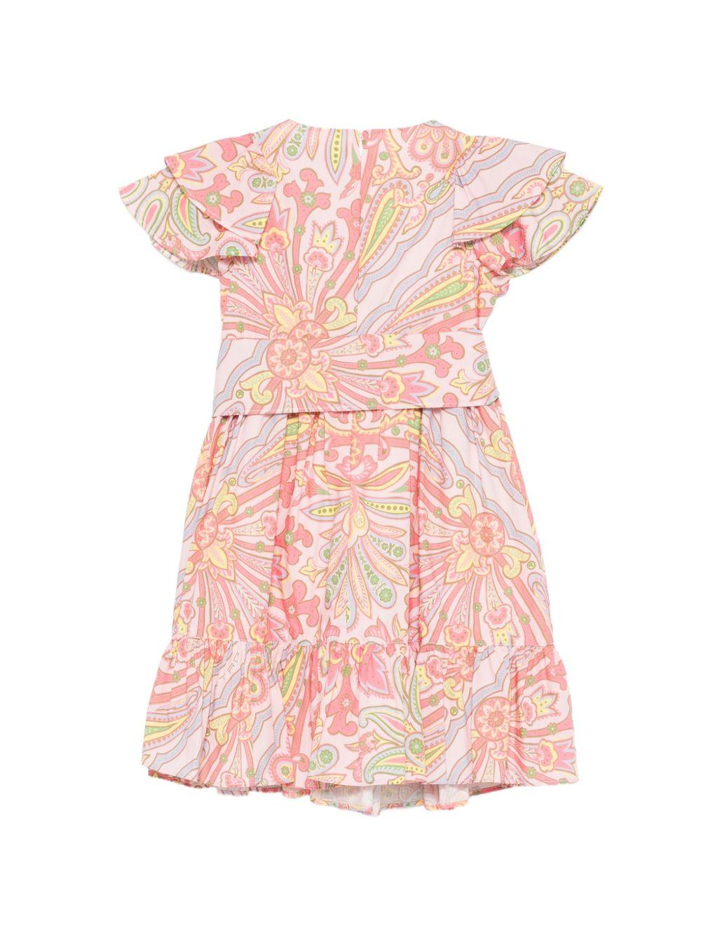 Abito in cotone con ruches alle maniche GY1A71P0587 503VI ETRO KIDS