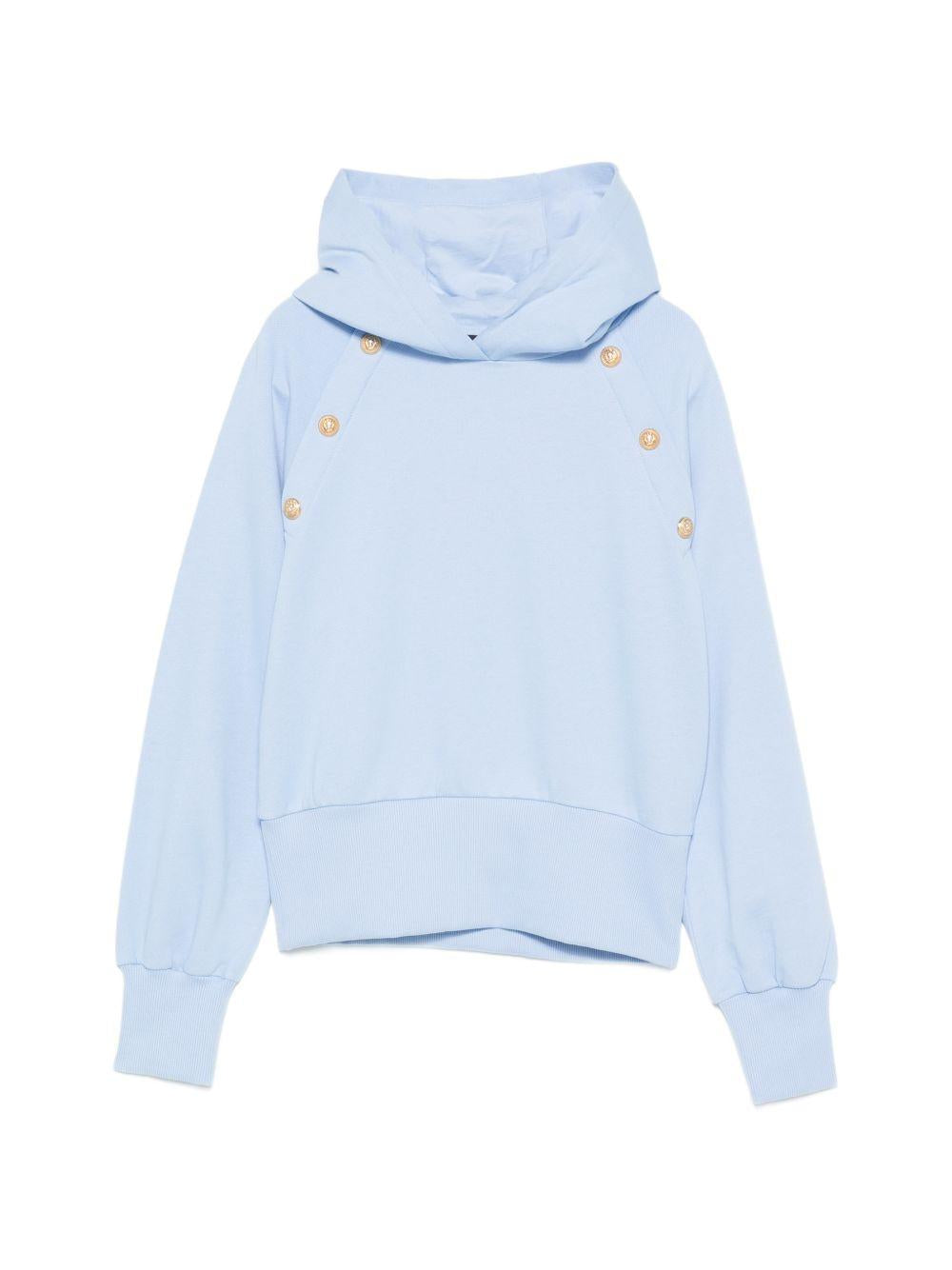 Felpa con cappuccio in cotone BY4A40Z3183 652OR BALMAIN KIDS