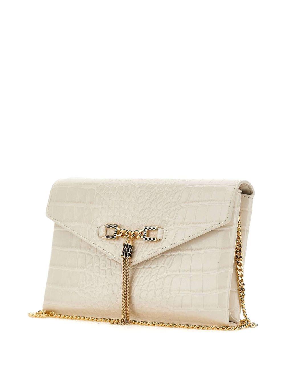 Clutch Effetto Coccodrillo con Catena Oro e Nappina BS56A57E2 DZ9 ELISABETTA FRANCHI