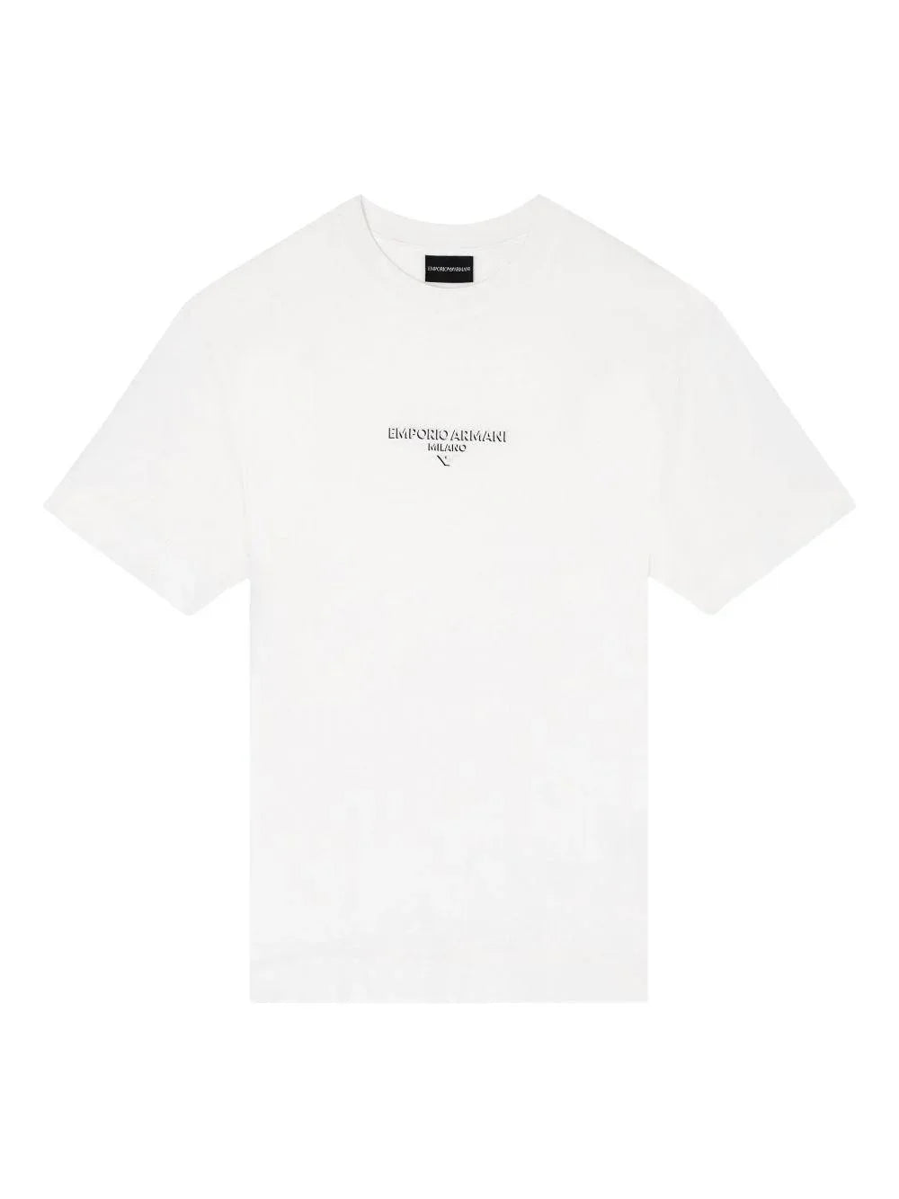 T-shirt bianca con logo ricamato - Preludio Moda