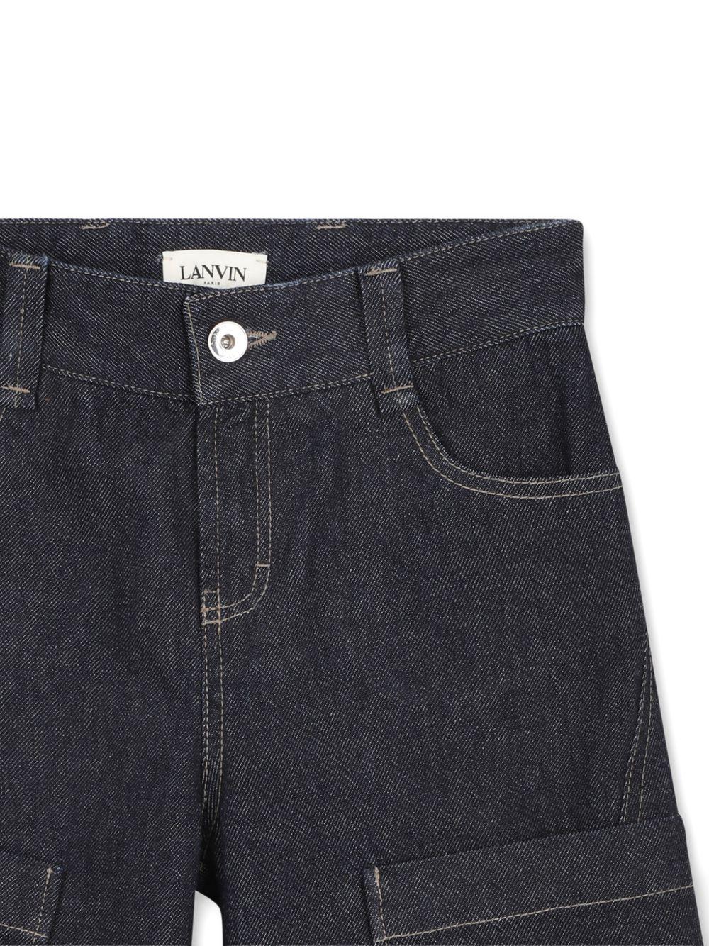 Bermuda in denim con tasche cargo N30380 Z28 LANVIN KIDS